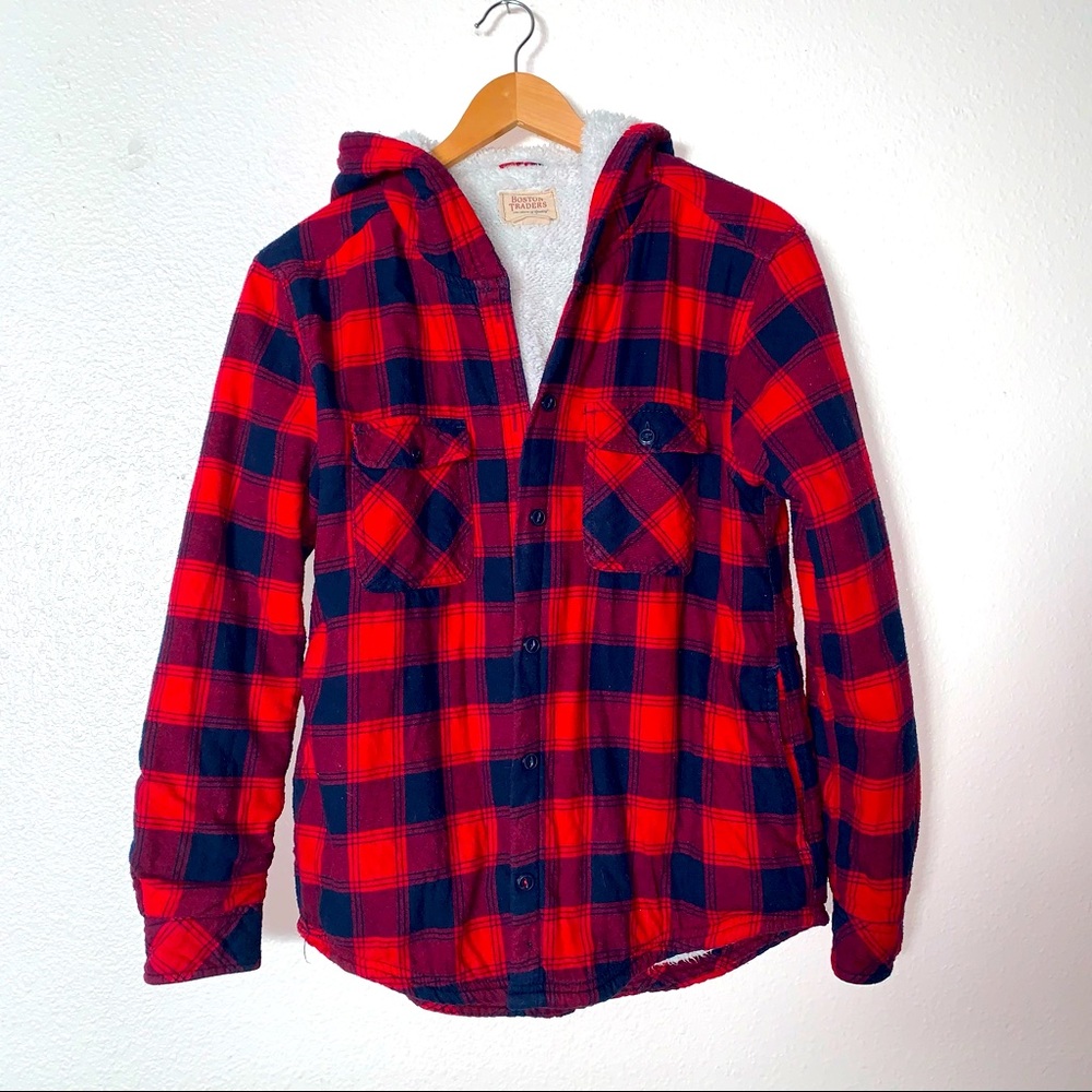 Boston Traders (M) Red Plaid Sweater Jacket
